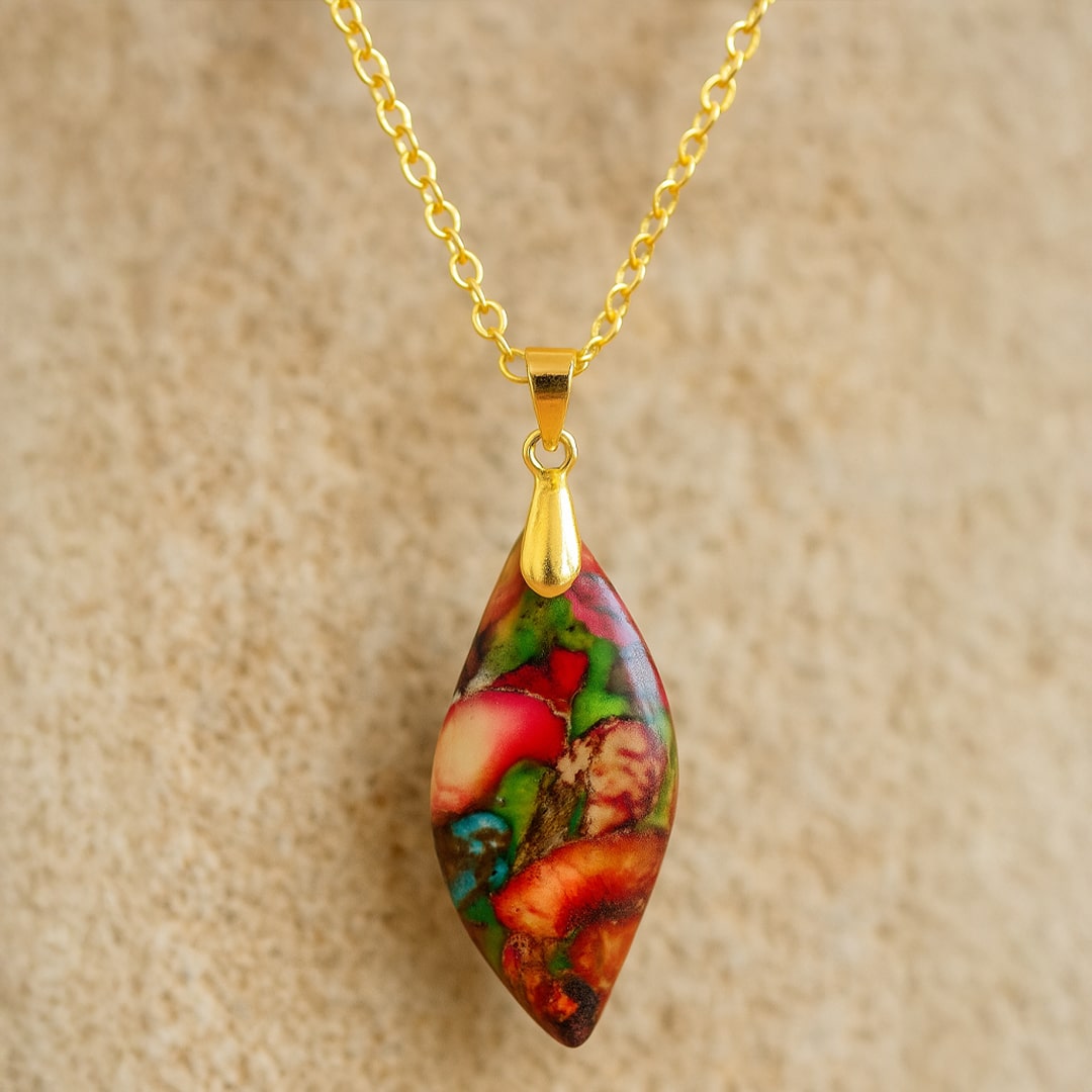 Pendentif Arlequin en Jaspe