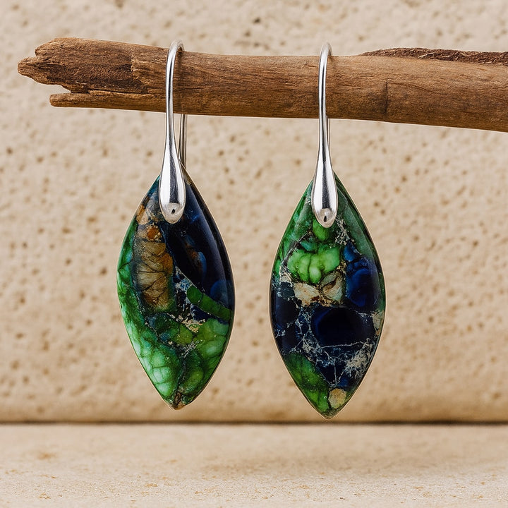 Boucles d’Oreilles "Rhéa" en Jaspe