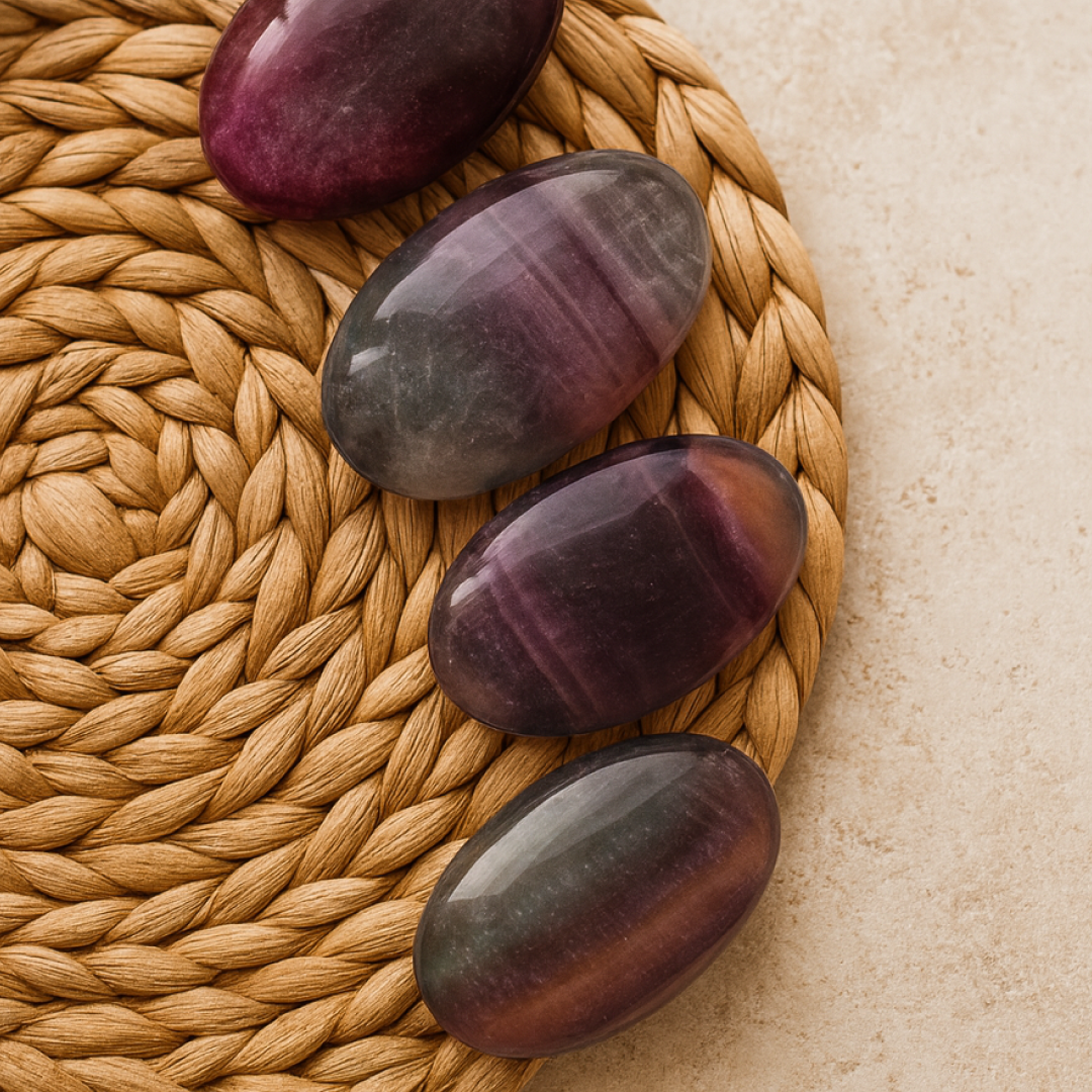 Galet "Concentration et Clarté" en Fluorite Arc en Ciel