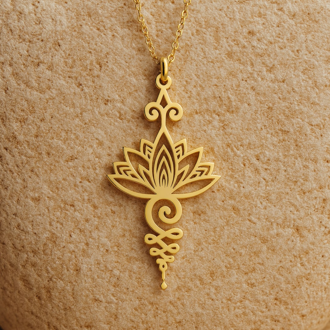 Pendentif "Lotus Unalome"