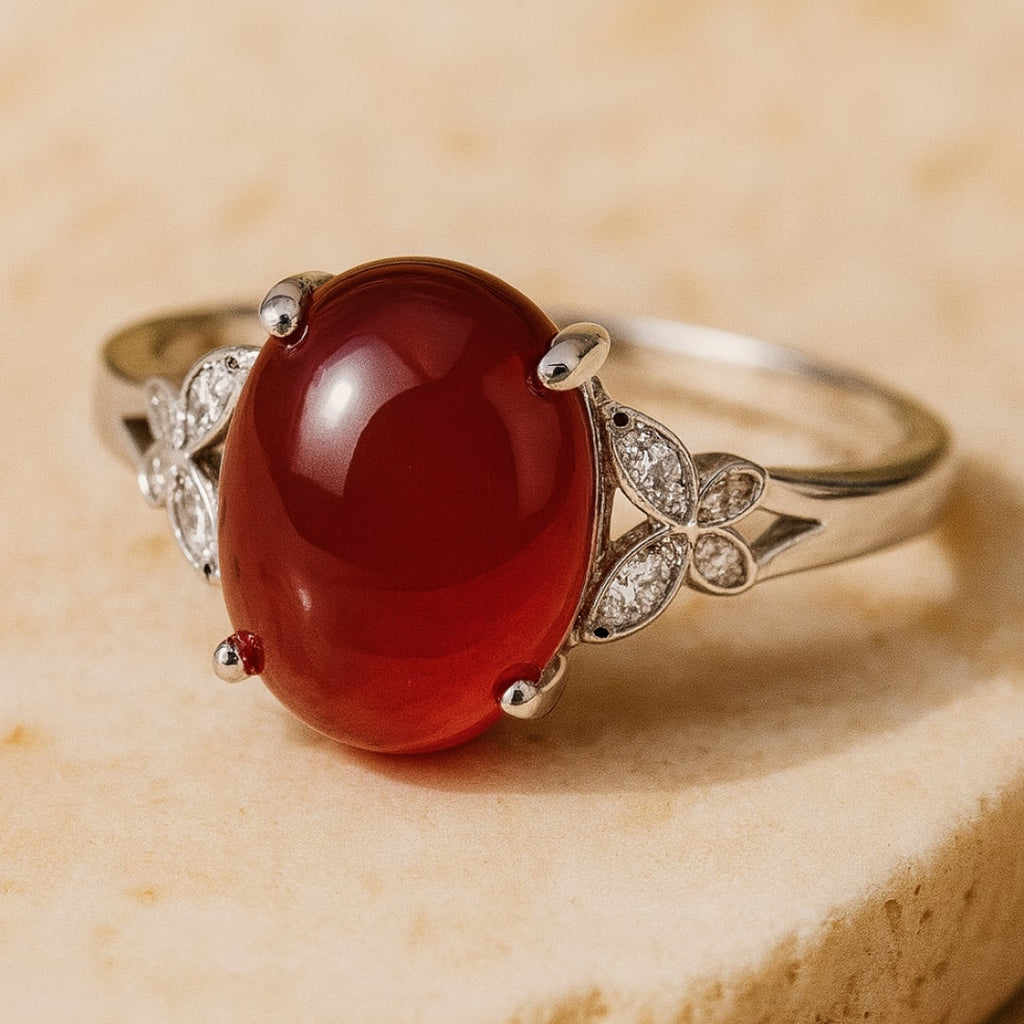 Bague Ajustable "Abondance" en Grenat