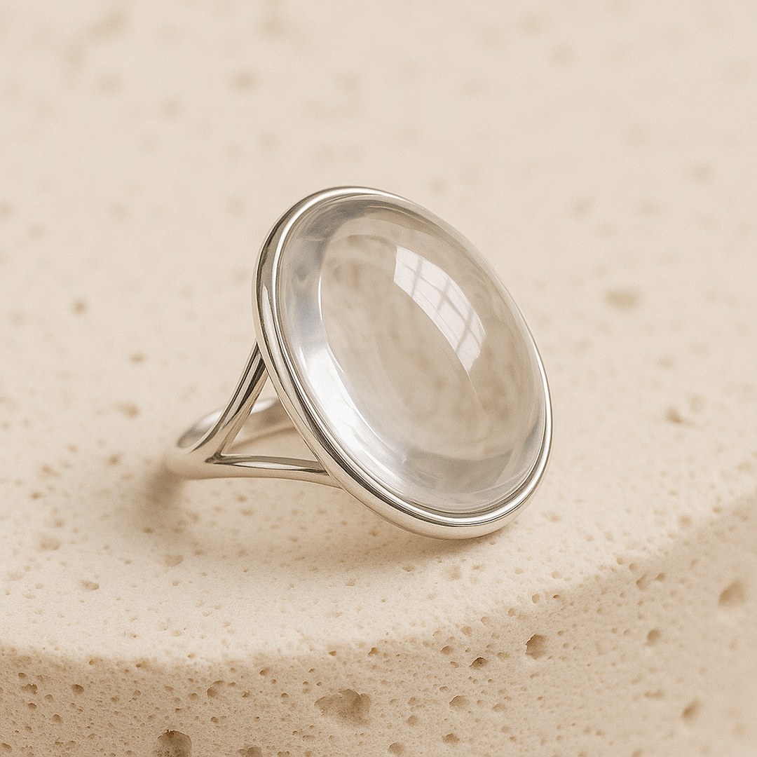 Bague "Lumière Pure" en Cristal Clair