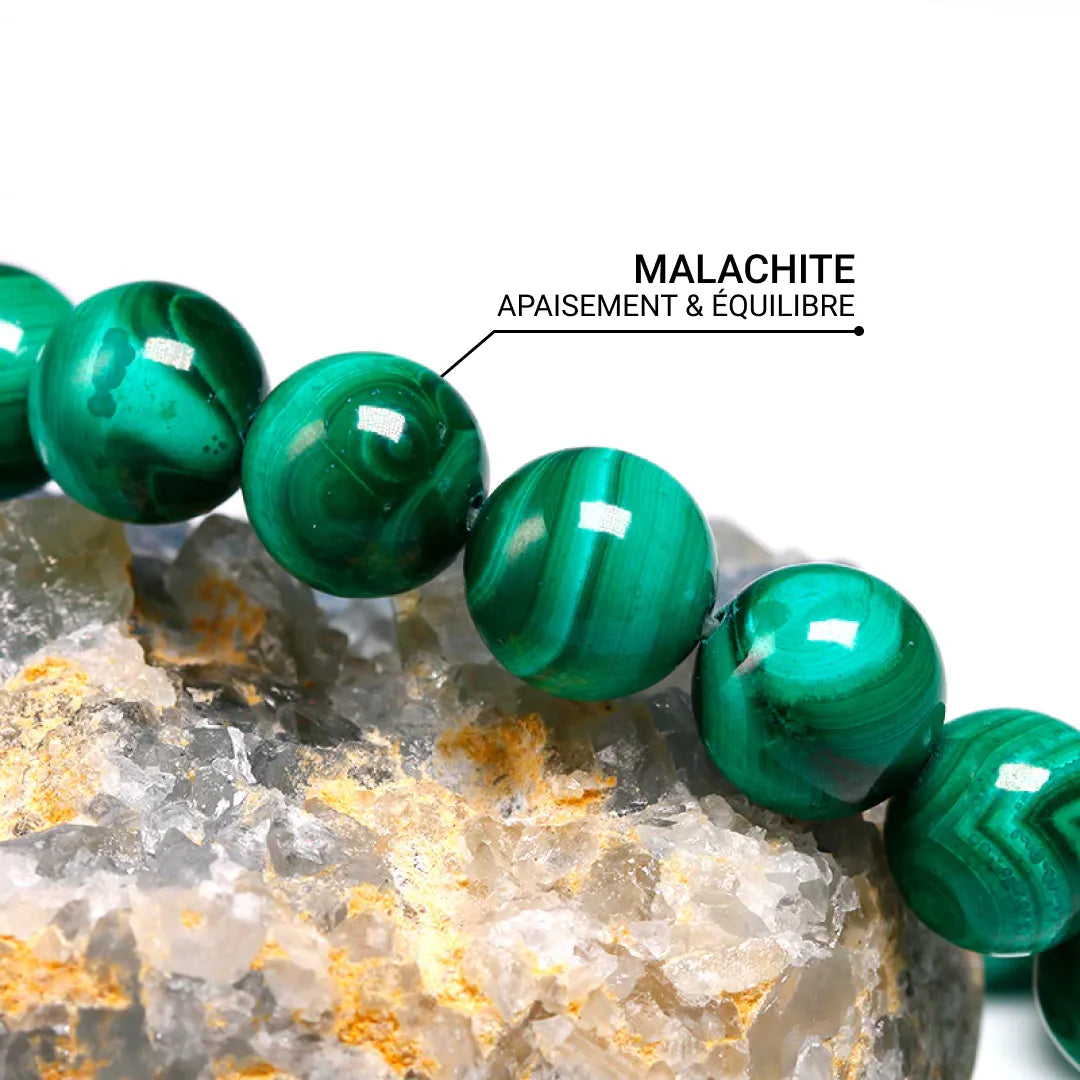 Bracelet "Purification" en Malachite Véritable