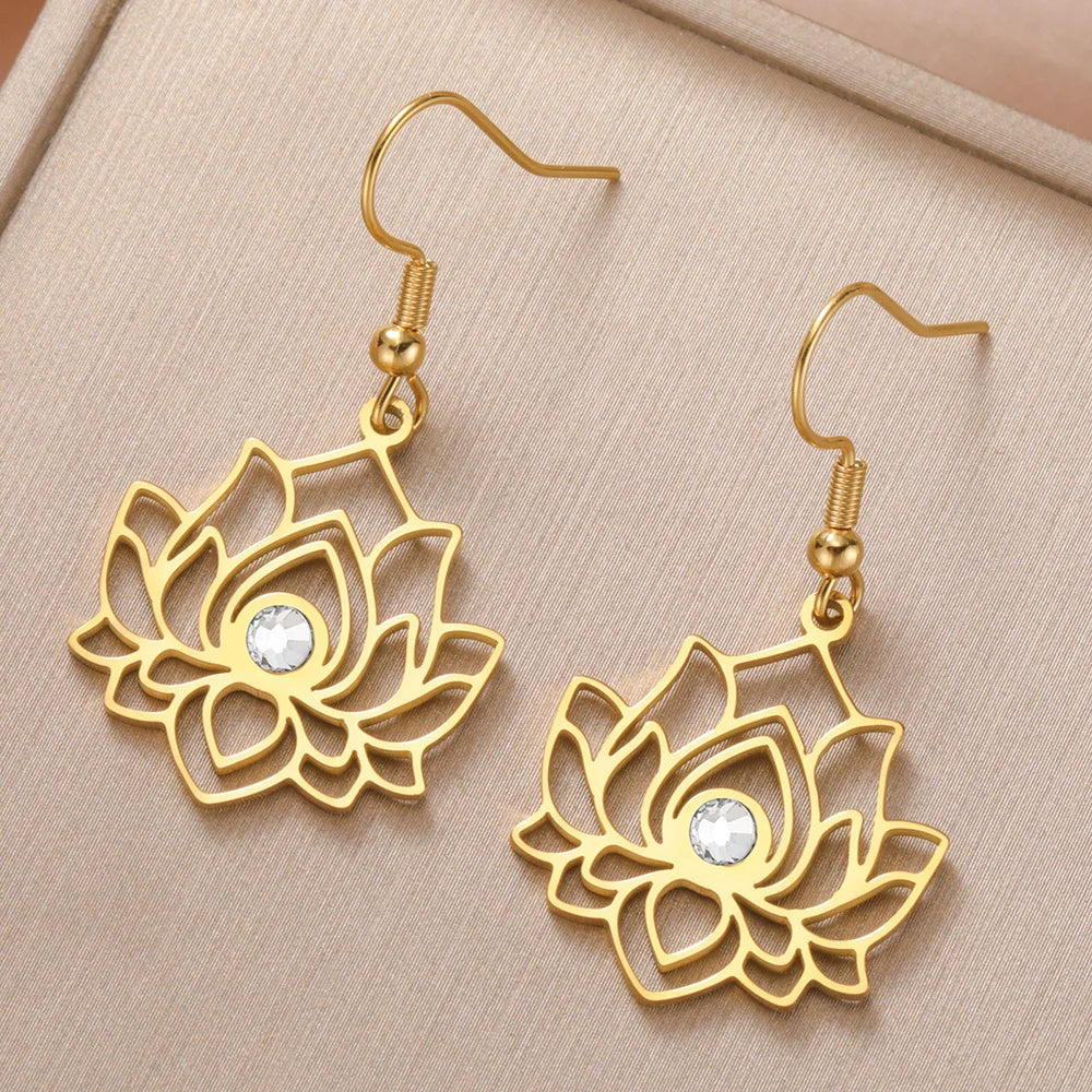 Boucles d’Oreilles "Reflet de Lotus"