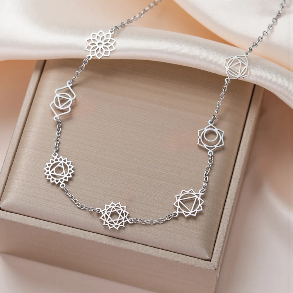 Collier 7 Chakras - Symboles Mystiques