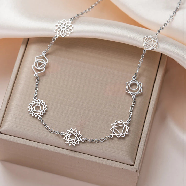 Collier 7 Chakras - Symboles Mystiques