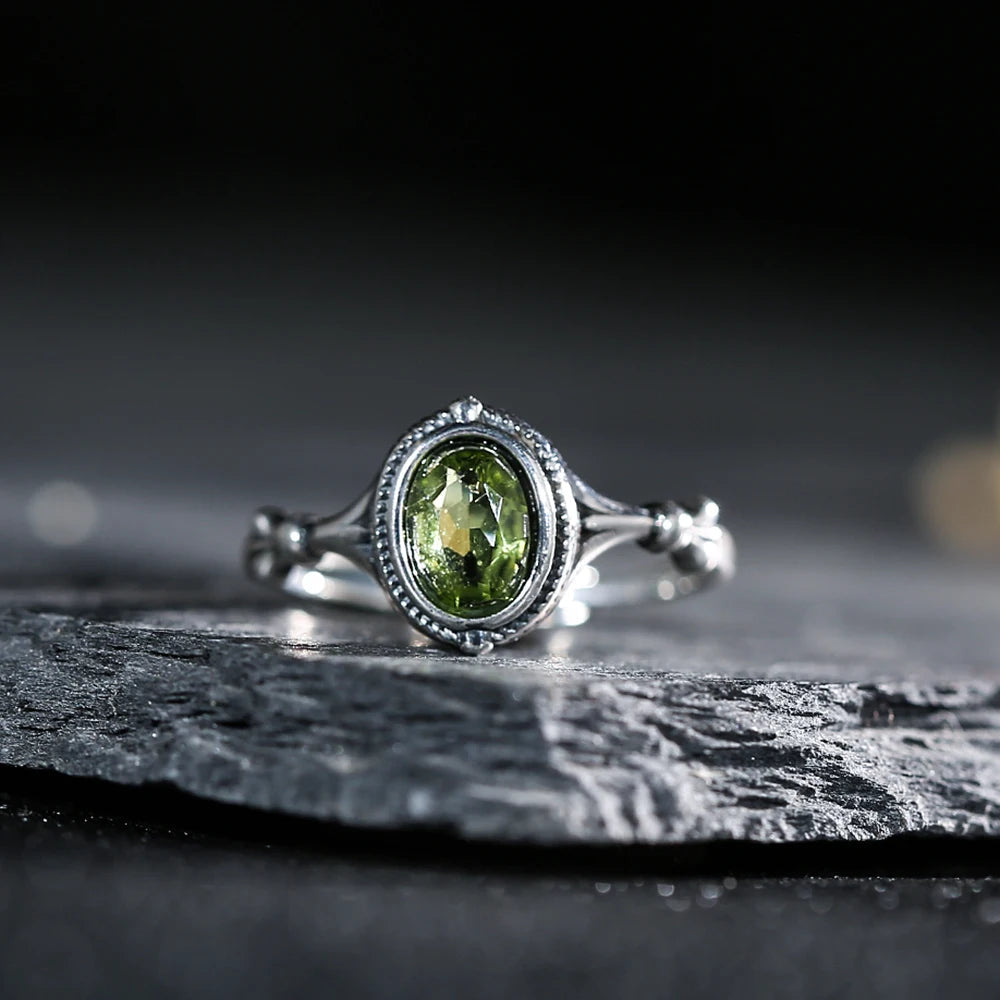 Bague Ajustable "Clarté d'Esprit" en Péridot