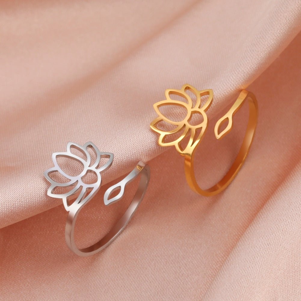 Bague Ajustable "Lotus Divin"