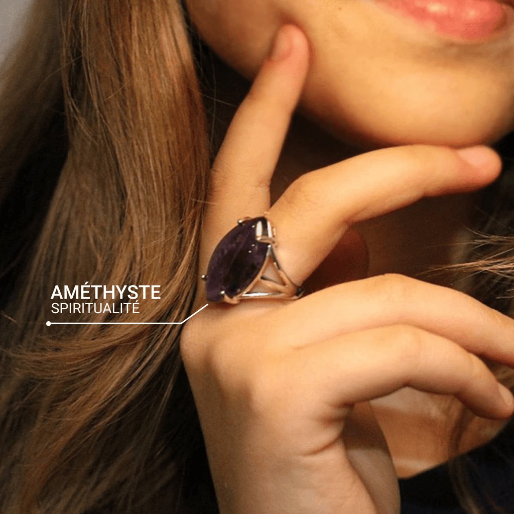 Bague Ajustable "Vision" en Pierre Naturelle