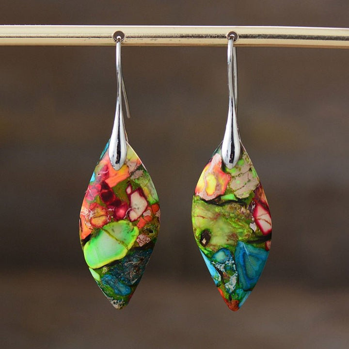 Boucles d’Oreilles "Arlequin" en Jaspe