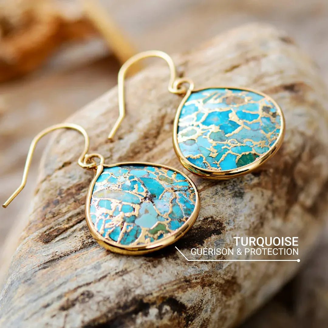 Boucles d’Oreilles en Turquoise