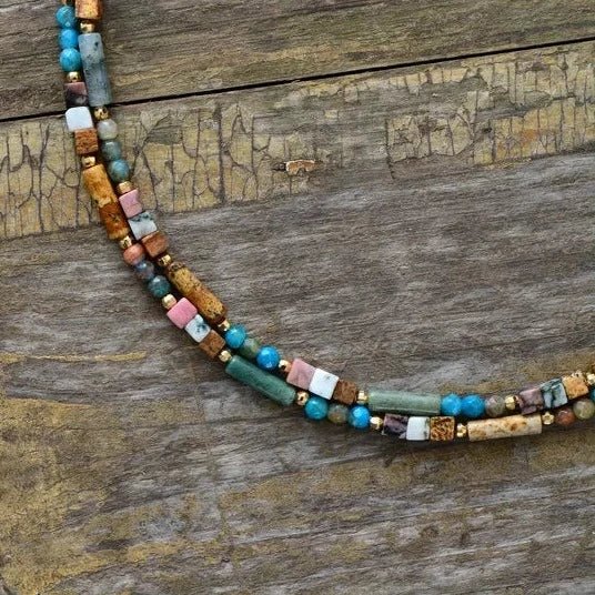 Collier Bohème Chic en Pierres Naturelles