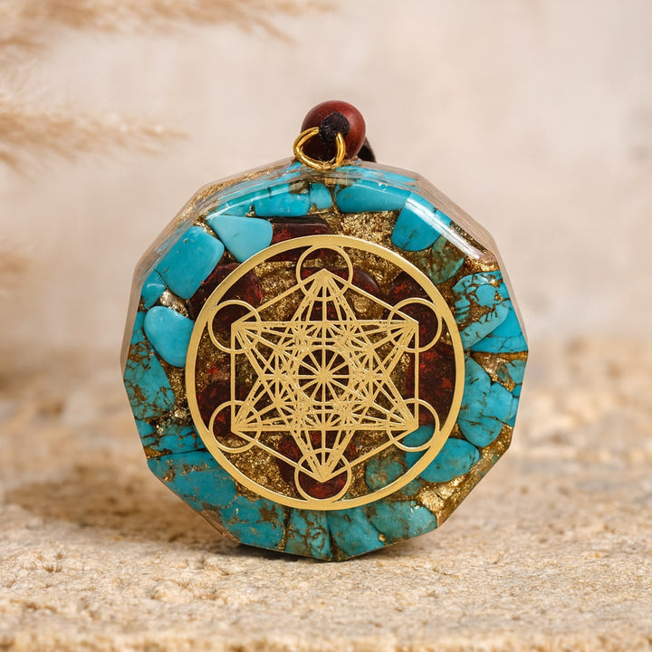 Pendentif Orgonite Métatron en Turquoise