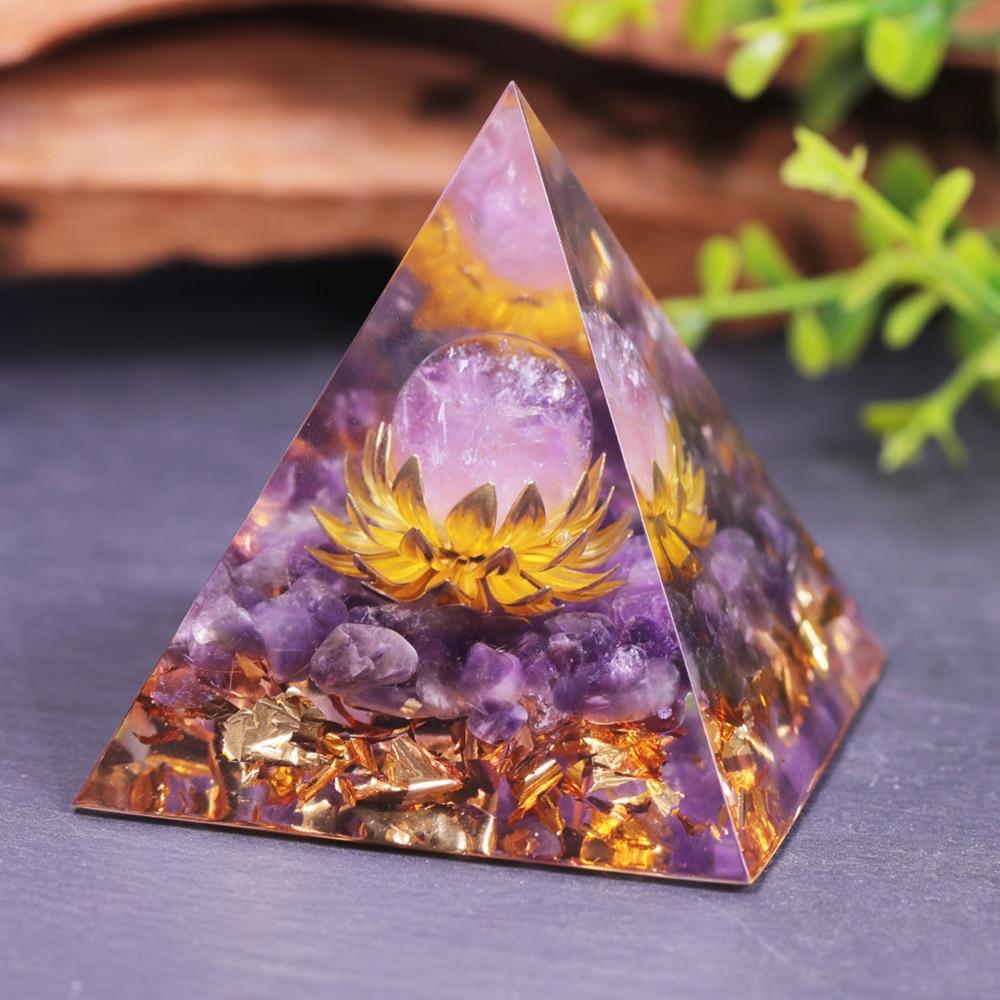 Orgonite "Lotus Divin" en Améthyste