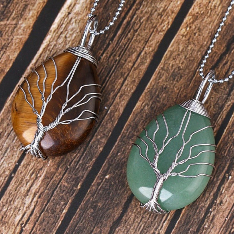Pendentif "Arbre de Guérison" en Pierre Naturelle