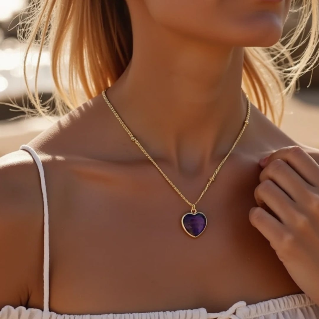 Pendentif Cœur en Pierre Naturelle