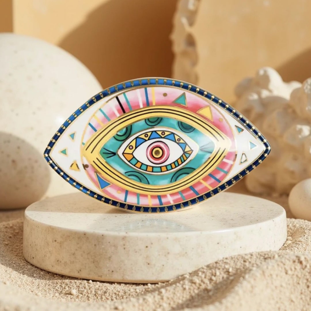 Gardien Spirituel – Décoration "Mauvais Œil" en Céramique