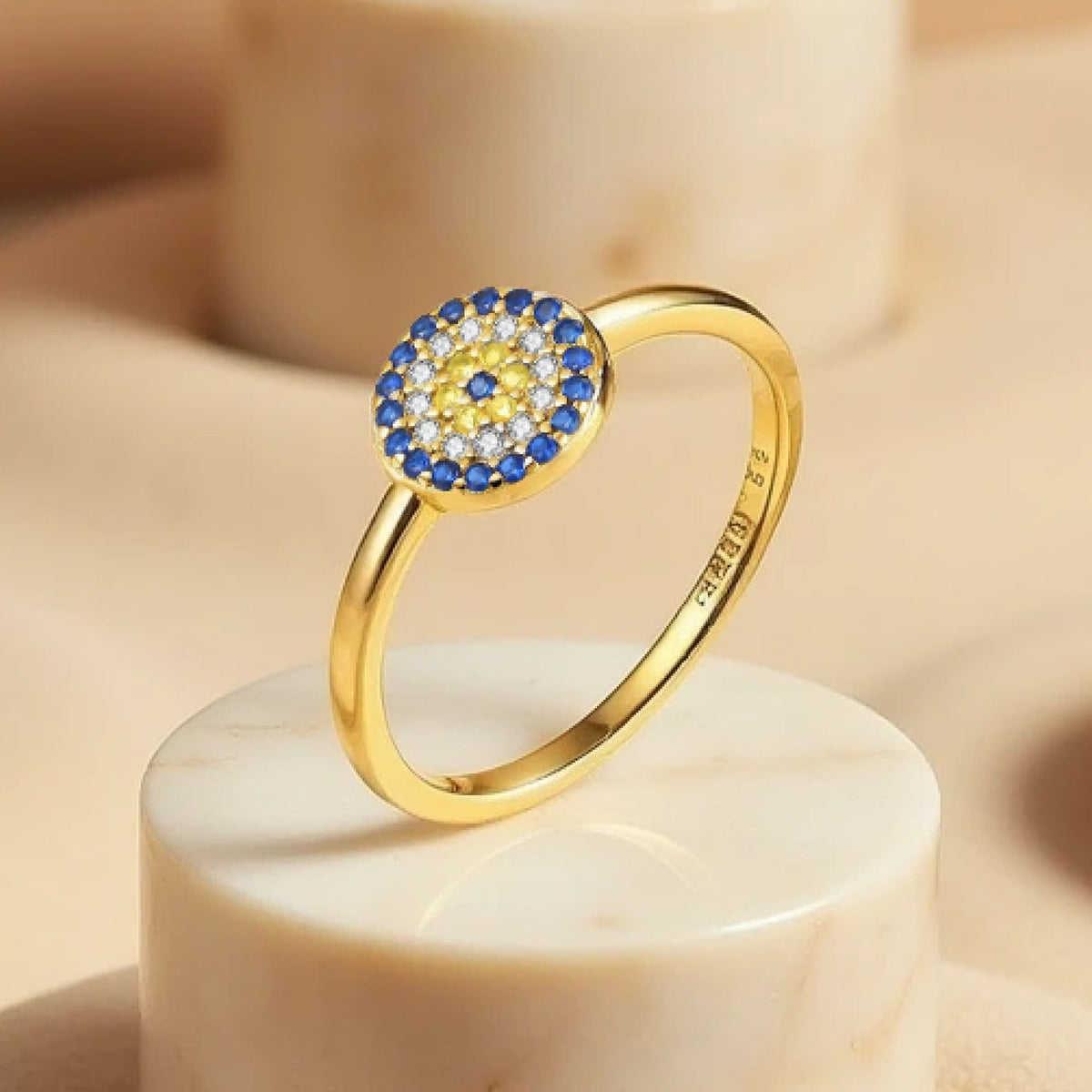 Bague "Œil Bleu de Protection"