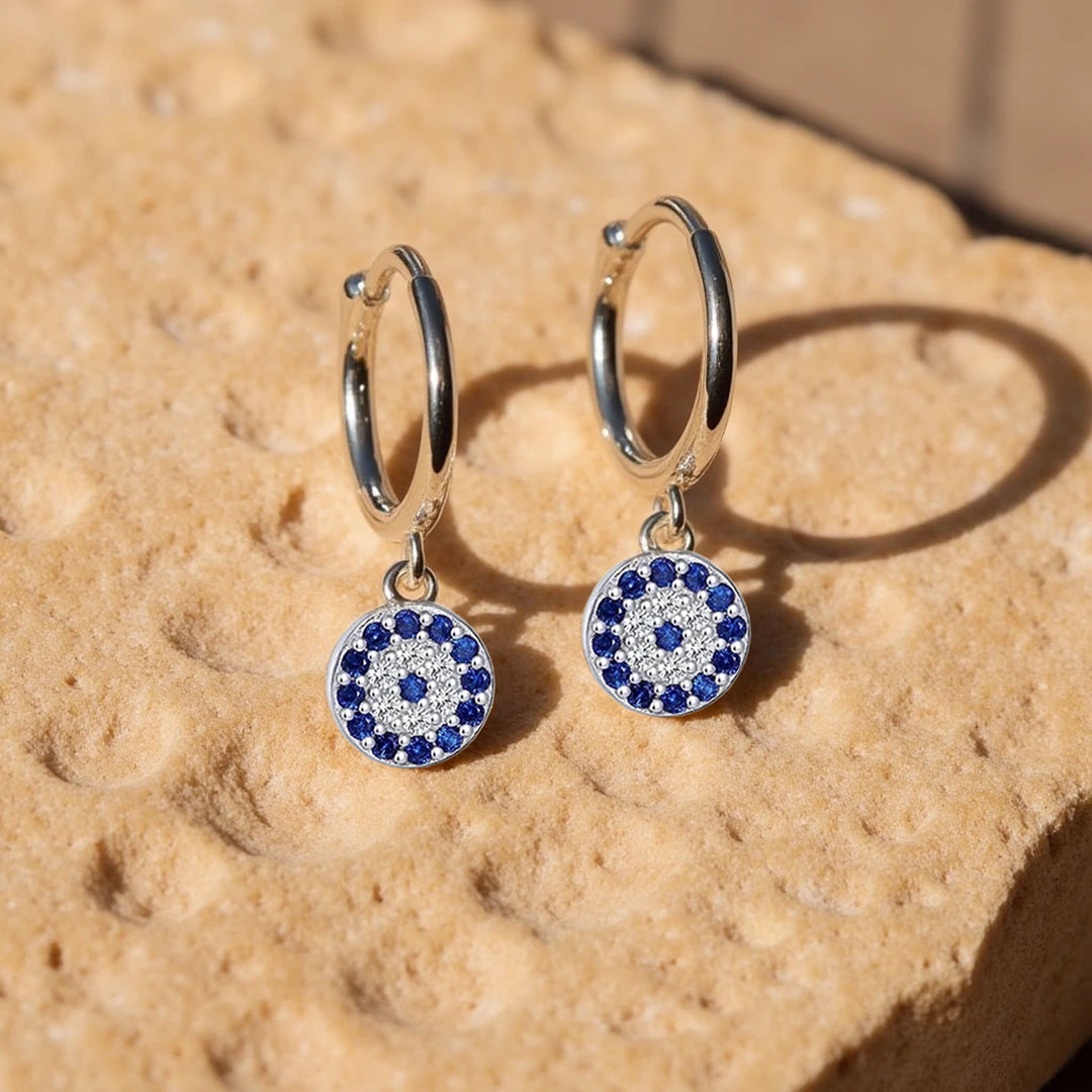 Boucles d’Oreilles "Œil Bleu Protecteur"
