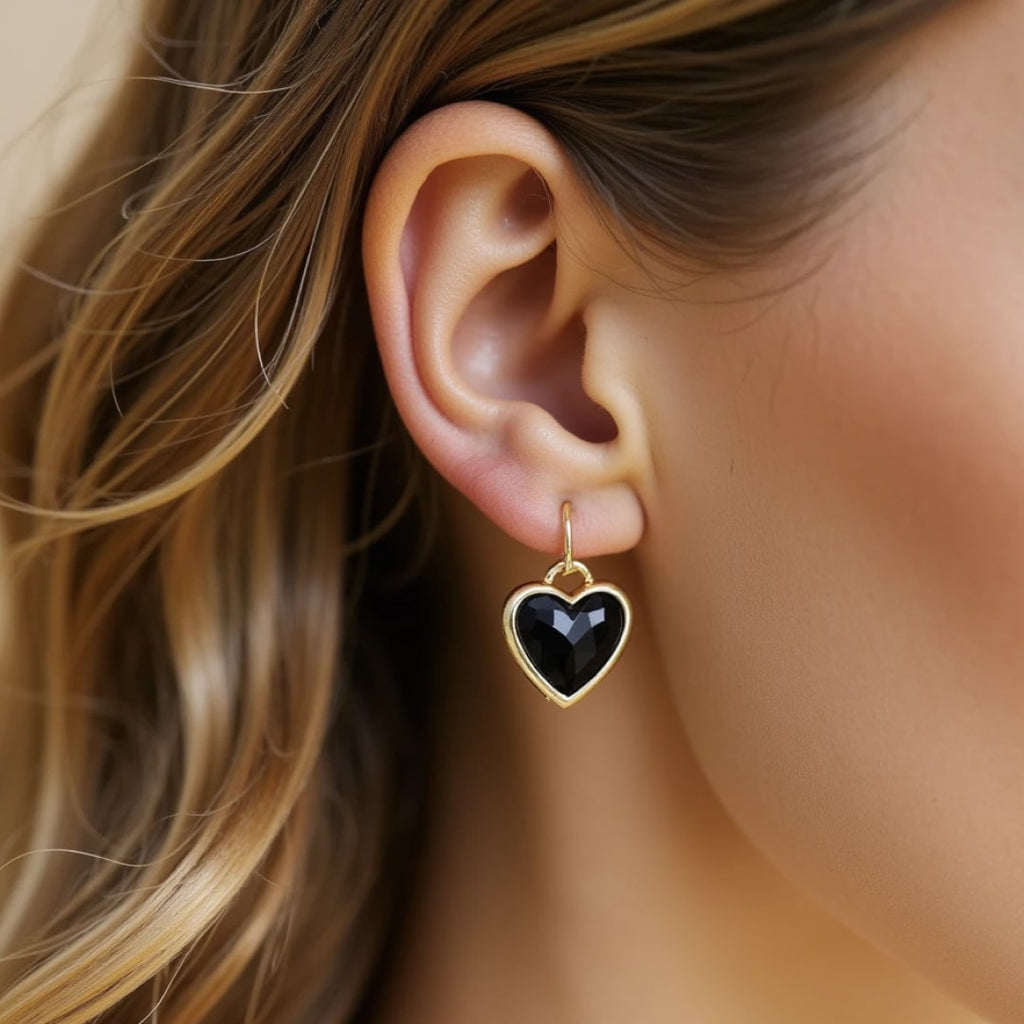 Boucles d’Oreilles "Mon Cœur en Lumière" en Pierres Naturelles