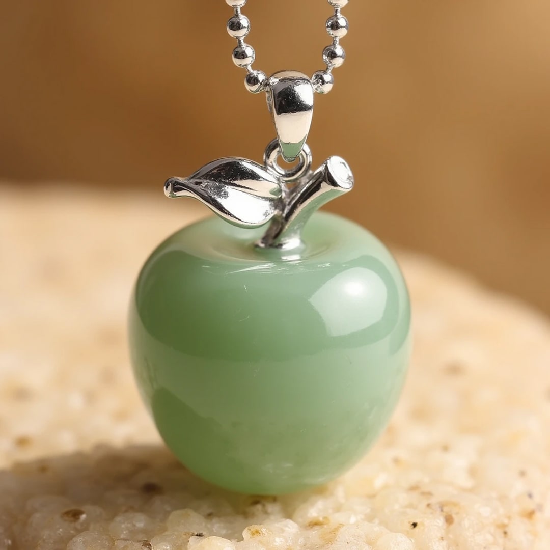 Pendentif "Pomme" en Pierre Naturelle