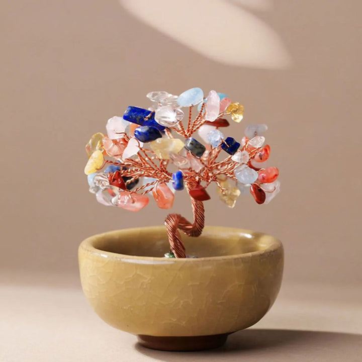 Arbre Feng Shui "Énergies Sacrées" en Pierres Naturelles