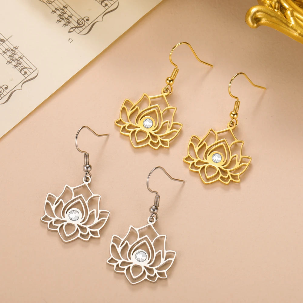 Boucles d’Oreilles "Reflet de Lotus"