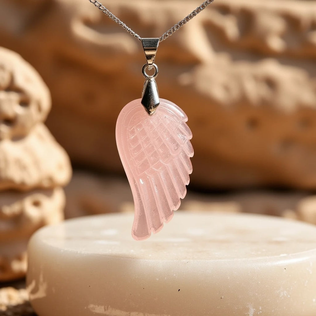 Pendentif "Aile d’Ange" en Pierre Naturelle