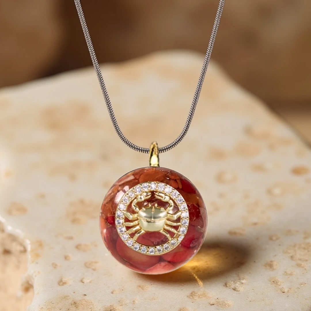 Pendentif Orgonite Signe Astrologique en Pierre Naturelle - Jardin de Gaïa