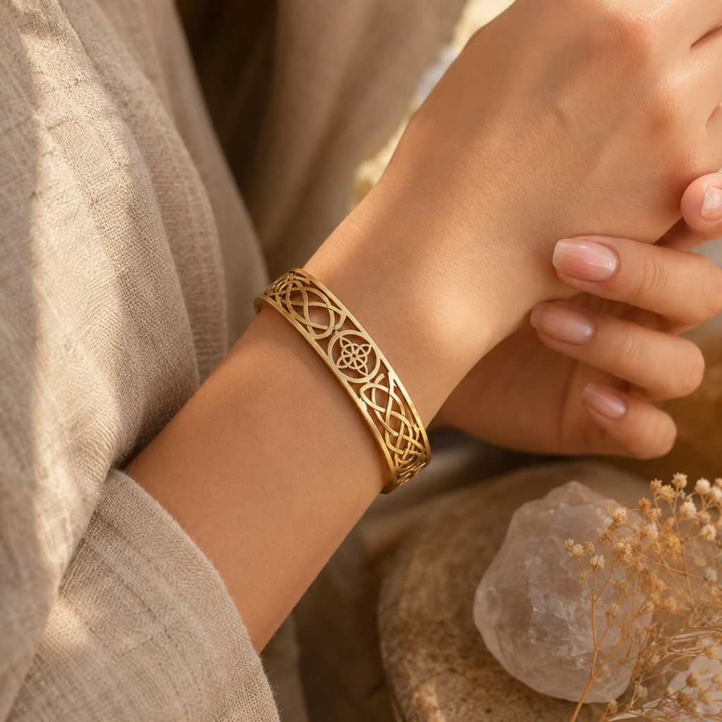 Bracelet Manchette "Nœud de Sorcière"