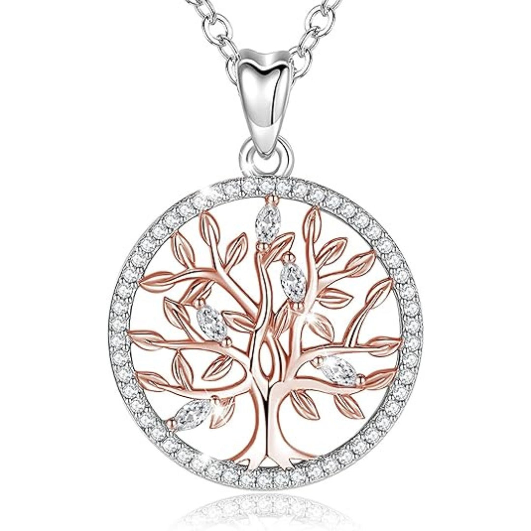 Pendentif Arbre de Vie Argent Premium - vue dos - Jardin de Gaïa