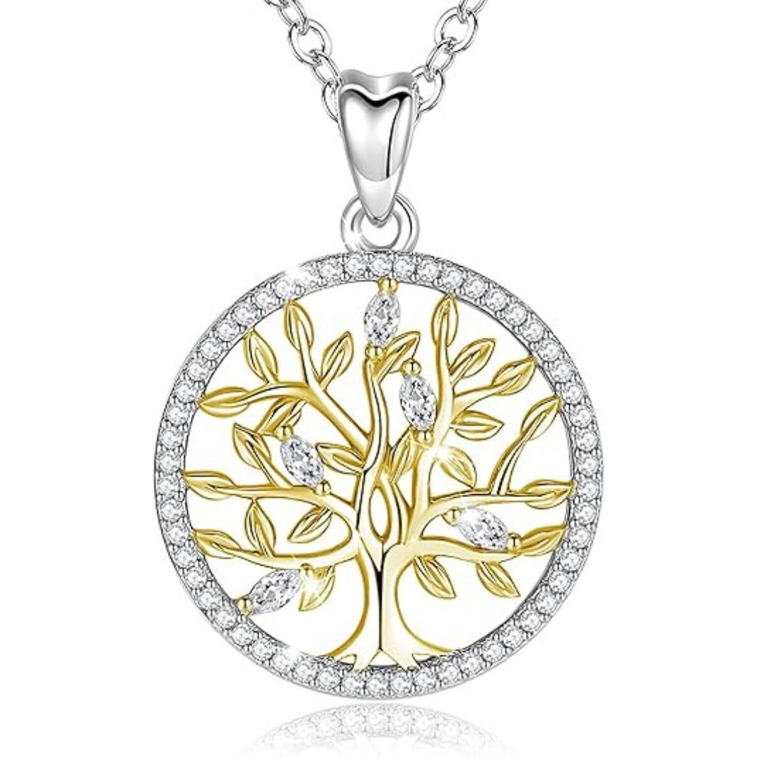 Pendentif Arbre de Vie Argent Premium - vue zoom - Jardin de Gaïa