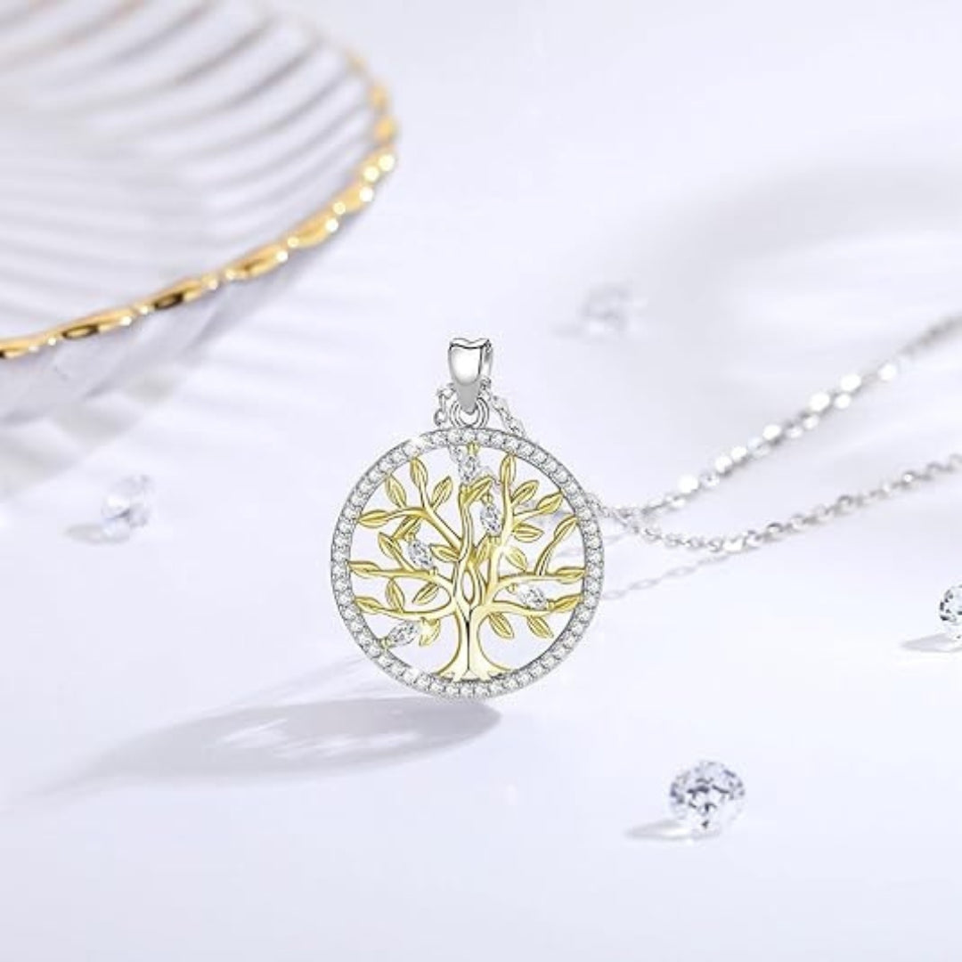 Pendentif Arbre de Vie Argent Premium - vue ensemble - Jardin de Gaïa