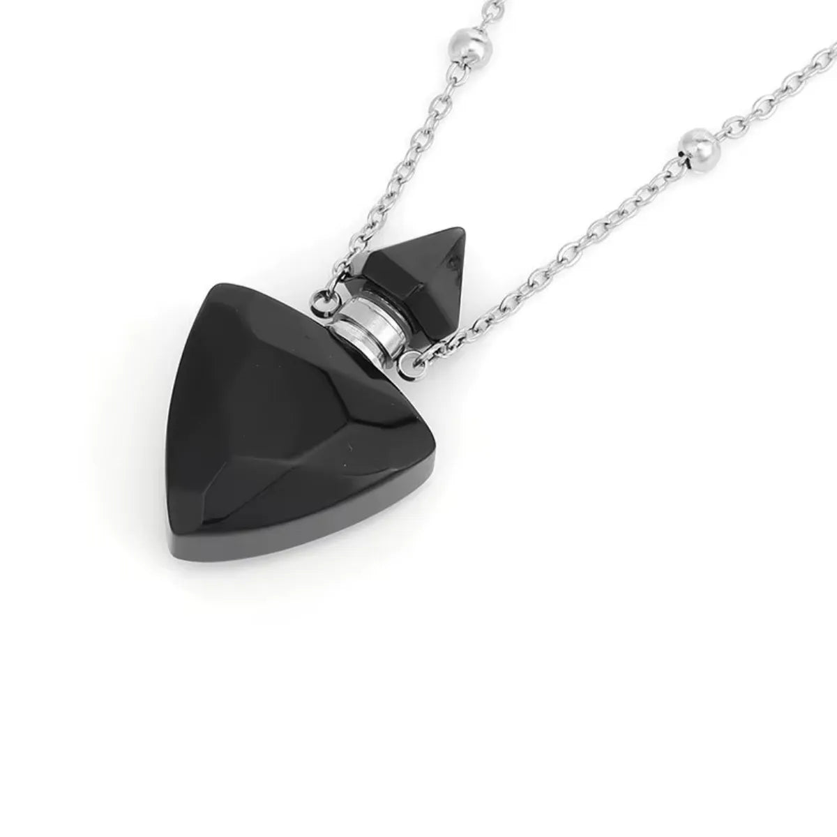 Collier diffuseur de parfum Triangle Sacré en pierre naturelle - vue détail 2 - Jardin de Gaïa