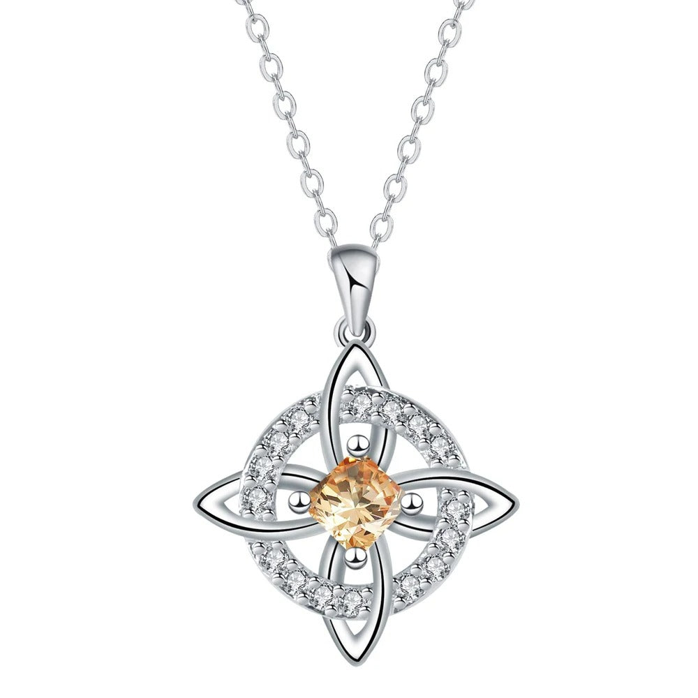 Collier Nœud de Sorcière – Pierre de Naissance & Protection