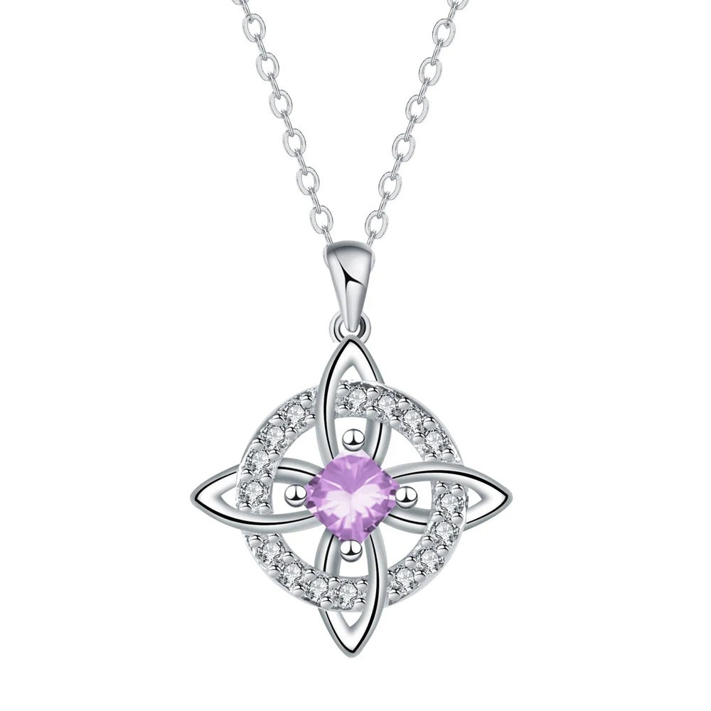 Collier Nœud de Sorcière – Pierre de Naissance & Protection