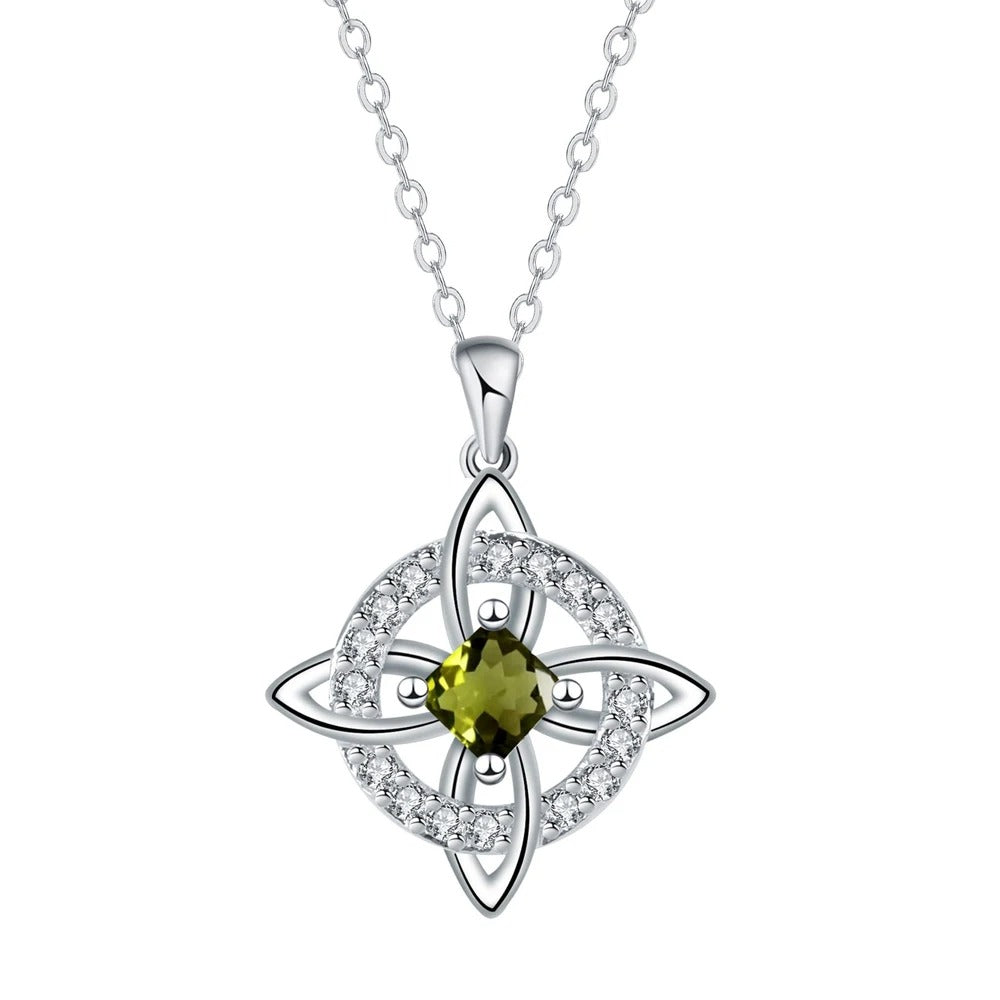 Collier Nœud de Sorcière – Pierre de Naissance & Protection