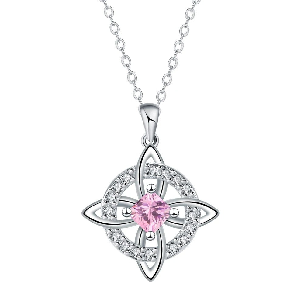 Collier Nœud de Sorcière – Pierre de Naissance & Protection