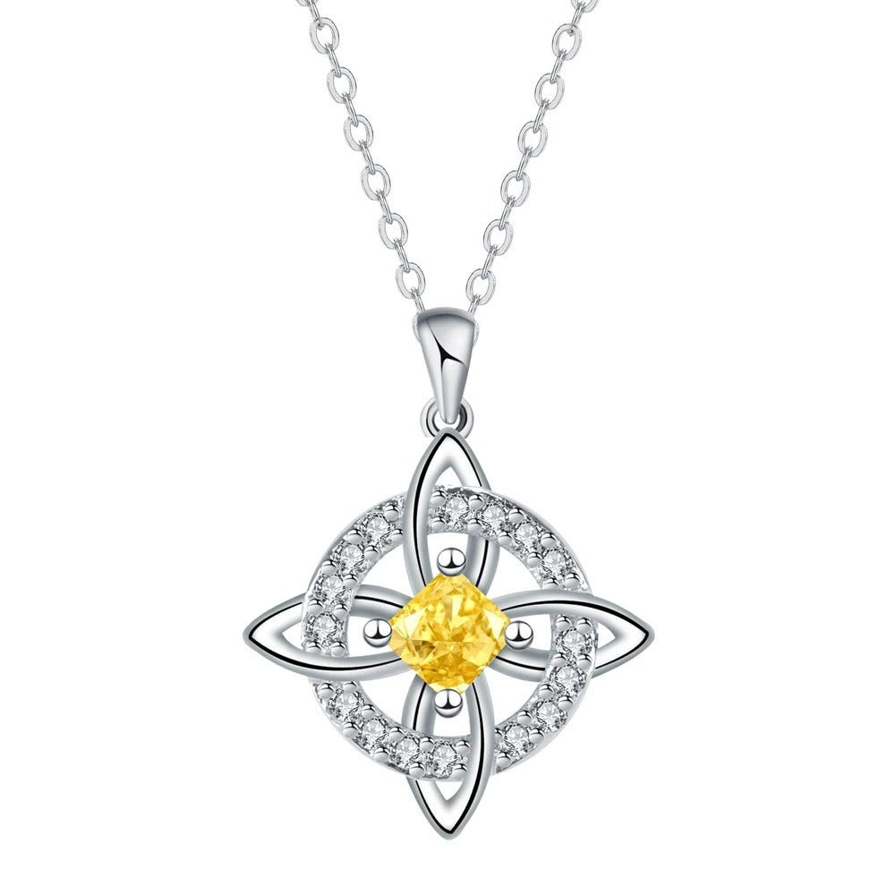 Collier Nœud de Sorcière – Pierre de Naissance & Protection