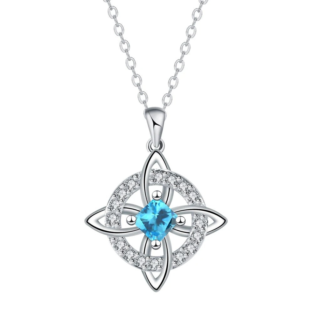 Collier Nœud de Sorcière – Pierre de Naissance & Protection