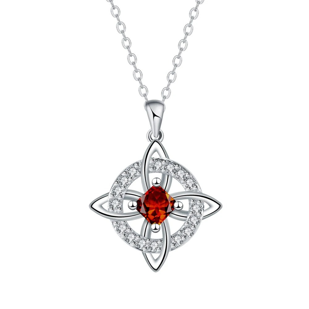 Collier Nœud de Sorcière – Pierre de Naissance & Protection