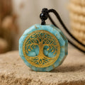 Pendentif Orgonite Anahata en Turquoise - Jardin de Gaïa