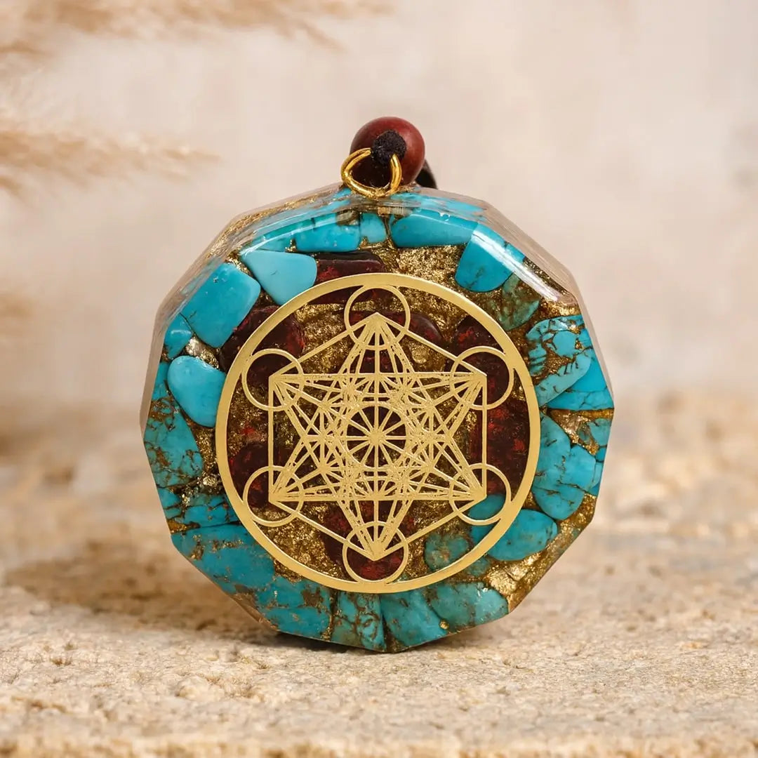 Pendentif Orgonite Métatron en Turquoise