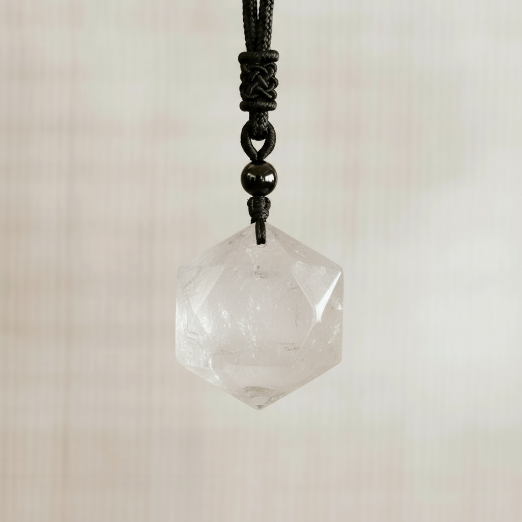 Collier "Pure fréquence" en quartz blanc